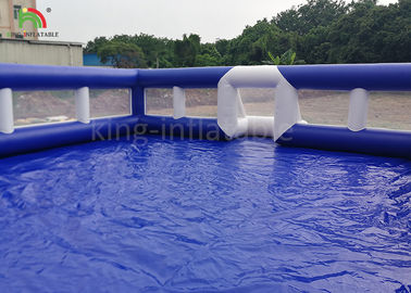 Campo de fútbol inflable azul movible 16 m *8 m del balón de fútbol anti - roto