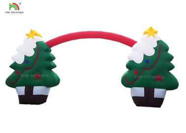 Los productos inflables 11*5 m de la publicidad EN14960 explotan los arcos Papá Noel del árbol de navidad