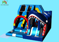 Gorila inflable modelo aguda azul de la diapositiva con el logotipo que imprime 6*5*3.7 M