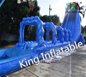 Tobogán acuático inflable de los 10m de la altura de la lona con la piscina para los adultos de los niños