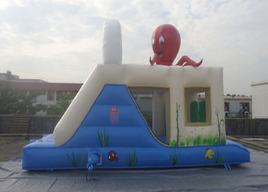 castillo de salto inflable de los 7m x 3M con las diapositivas arriba y abajo de/gorila inflable para los niños