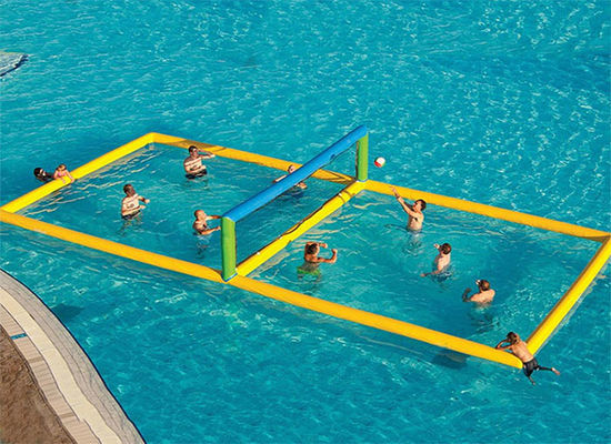 Corte de voleibol inflable hermética del parque del agua del PVC que flota para los adultos de los niños