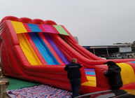 Tobogán acuático inflable EN14960 del carril al aire libre grande del carnaval 3 para los niños