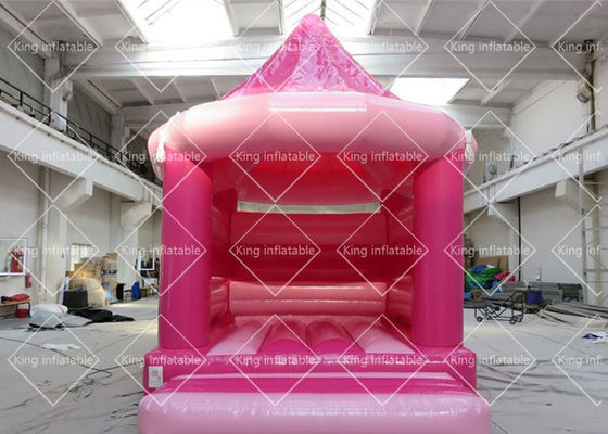 Castillo animoso inflable del carrusel blanco al aire libre de los 4x3.5m para casarse uso