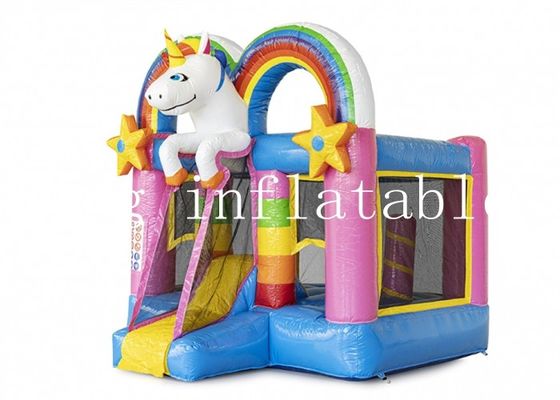 EN71 Unicorn Inflatable Combo Bounce House mágico con la diapositiva
