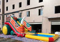 9m Long Inflatable Monkey Water Slide With Removable Pool