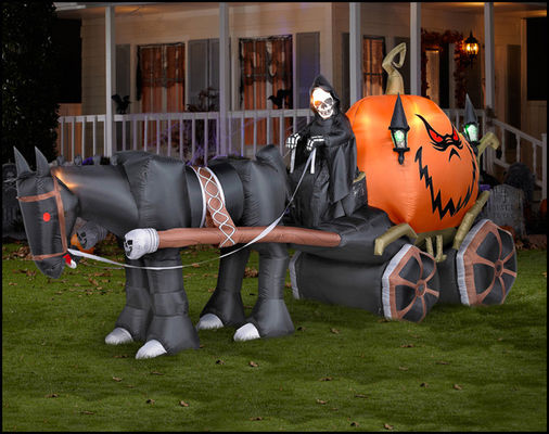 Productos publicitarios inflables de Airblown del carro de la calabaza para la yarda
