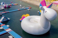 Impresión de Digitaces del parque del agua de Unicorn Theme Inflatable Floating Aqua