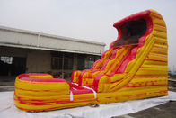 Tobogán acuático inflable del fuego del color de encargo del hielo con la piscina para los niños/el negocio de alquiler
