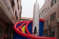 Tobogán acuático inflable giratorio con la diversión de desplazamiento del Waterslide al aire libre del Moonwalk de Rocket