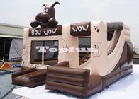 castillo de salto de la gorila del chocolate inflable de la lona del PVC de 0.55m m con la diapositiva
