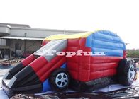 Casa de salto inflable del coche del castillo de la forma del coche de la lona del PVC de los niños