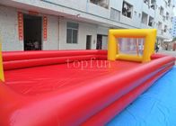 juegos inflables de los deportes de la lona del PVC de 0.45m m - de 0.55m m, equipo de deportes doble de campo de fútbol del tubo