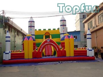 Castillo de salto del centro del lanzamiento de Rocket 10m x 10m modificados para requisitos particulares para el parque de atracciones