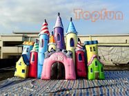 Castillo fantástico gigante de Cenicienta, castillo de salto colorido modificado para requisitos particulares del PVC