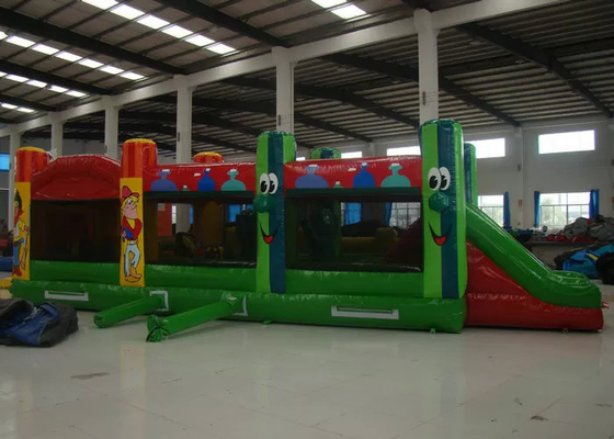 Lona inflable del PVC del alquiler 0.55m m de la carrera de obstáculos de los niños de la diversión