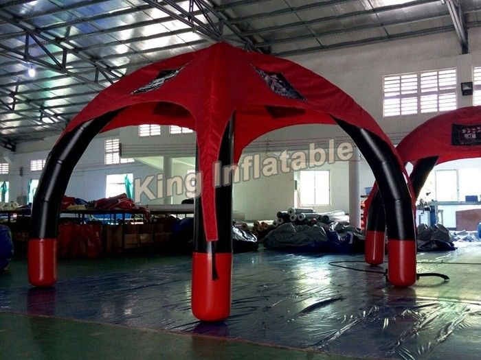 Tienda inflable sellada aire al aire libre rojo de la araña de la publicidad con PVC Tarpauline de 0.65m m