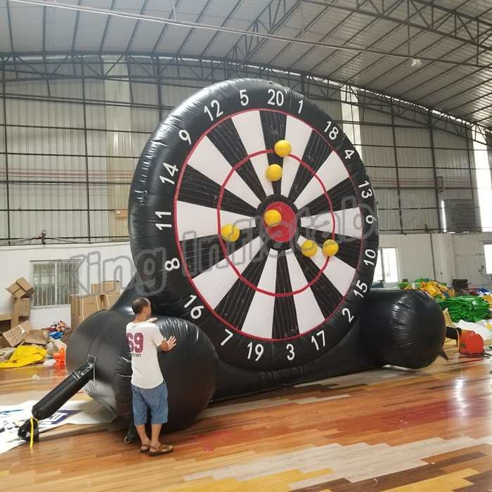 Juego inflable interactivo al aire libre del deporte del tablero de dardo de Kickball de los dardos del fútbol