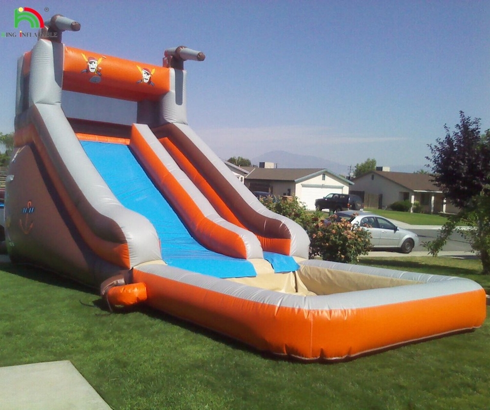 Deslizamiento de agua inflable de alta calidad barato con piscina de agua deslizamientos de agua inflables para niños y adultos