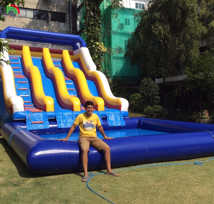 Deslizamiento Inflable Seco Deslizamiento Inflable De Agua Para Piscinas Deslizamiento Inflable Para Parques Acuáticos