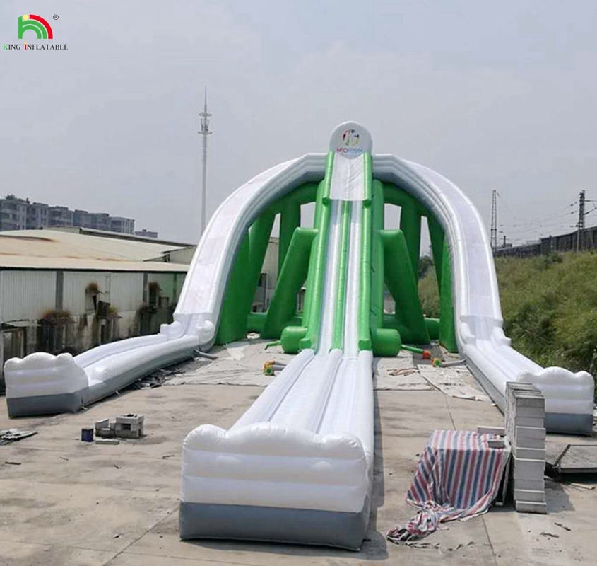 Super triple tobogán tobogán de agua inflable parque acuático infantil al aire libre tobogán de agua comercial