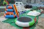 Custom PVC Floating Inflatable Water Toy / Metal Frame Elastic Water Trampoline
