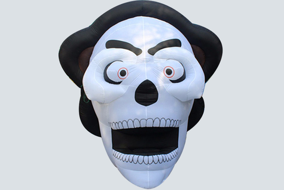 Decoración al aire libre interior del diablo del cráneo del partido gigante principal esquelético inflable portátil espantoso de Halloween