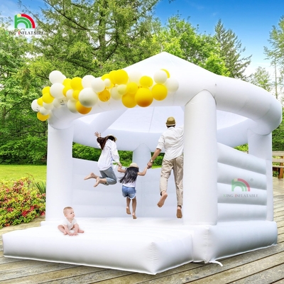 Juguete de salto al agua del patio trasero Castillo Blanco Bouncer Fiesta al aire libre e interior Casa de salto inflable Castillo para niños