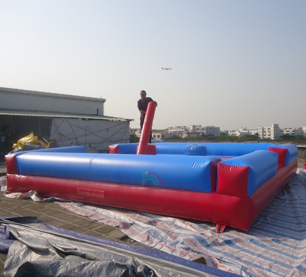 Arena de lucha inflada de PVC de alta calidad Corte de lucha de gladiadores para niños con palos Incluye parques de trampolín con soplador